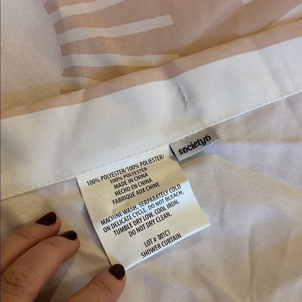 NWOT Society6 Pink Soleil Sun Pattern Designer Shower Curtain 69